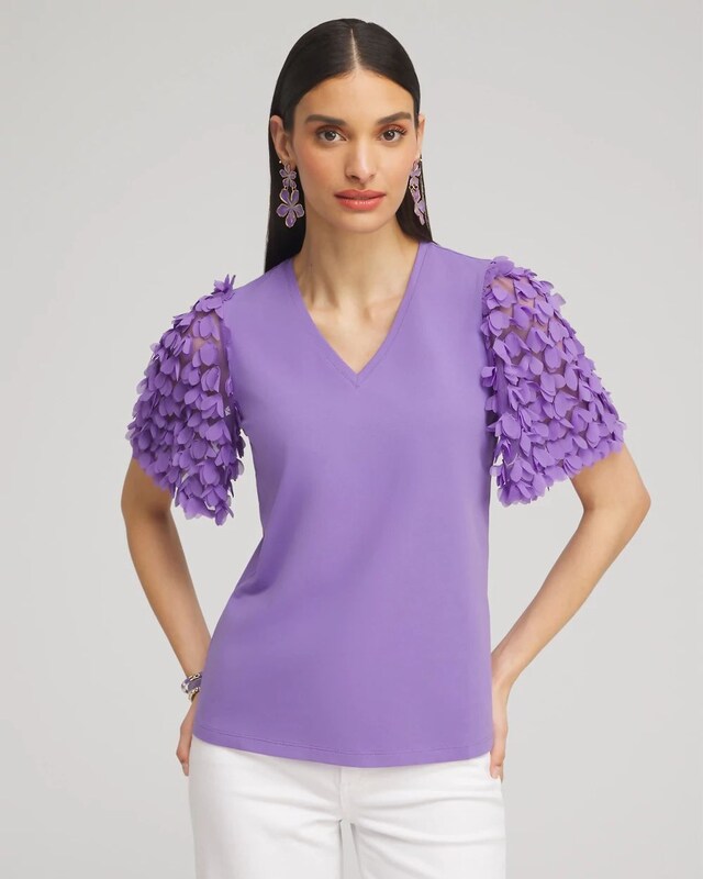 Applique Sleeve Tee - image 1